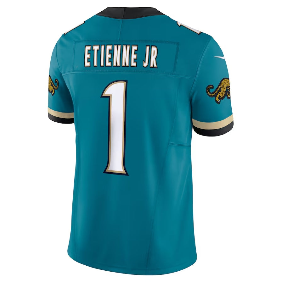 Custom #1 Teal Throwback JAX Football Shirt Top