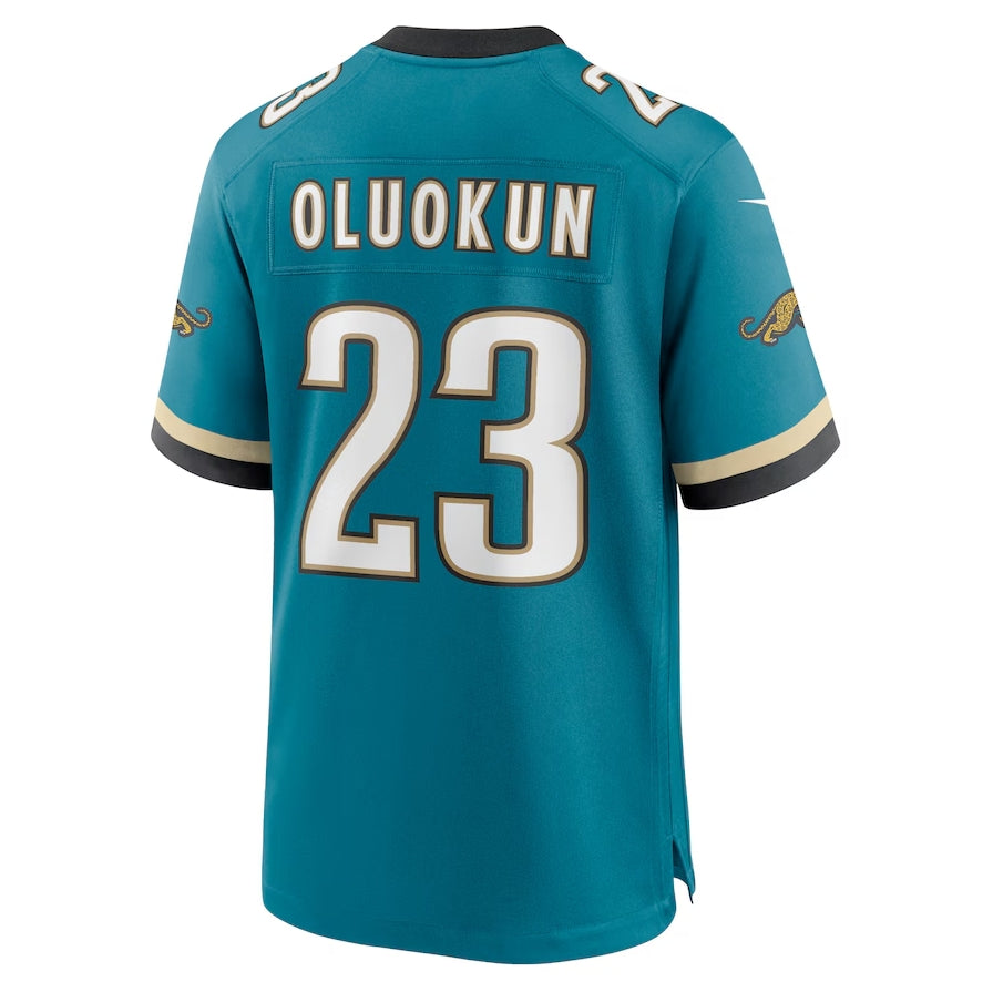Custom #23 Teal Throwback JAX Football Shirt Top