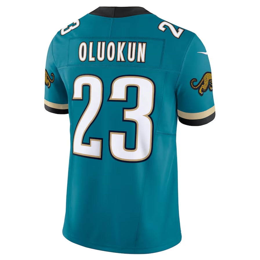 Custom #23 Teal Throwback JAX Football Shirt Top