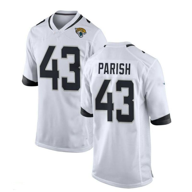 Custom #43 White JAX Football Shirt Top