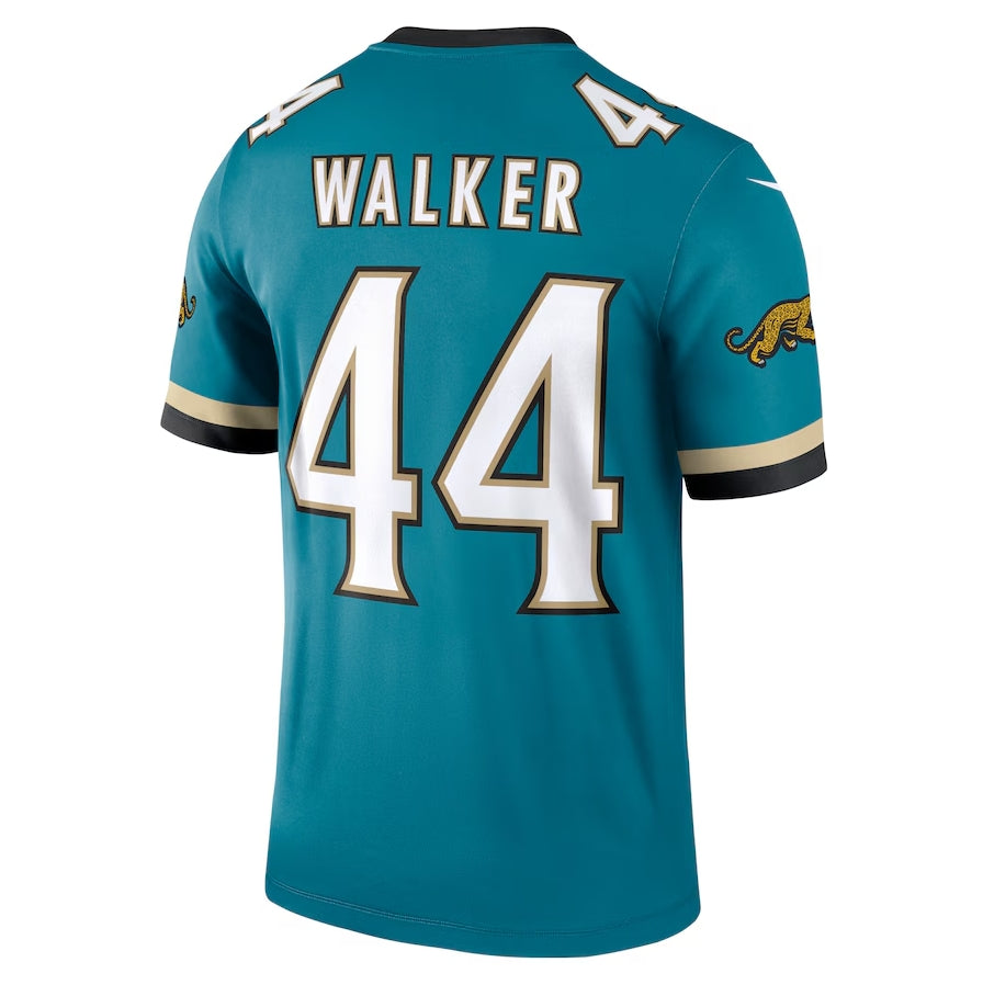 Custom #44 Teal Throwback JAX Football Shirt Top