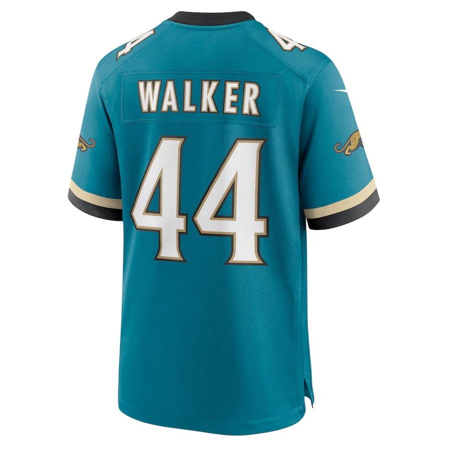 Custom #44 Teal Throwback JAX Football Shirt Top