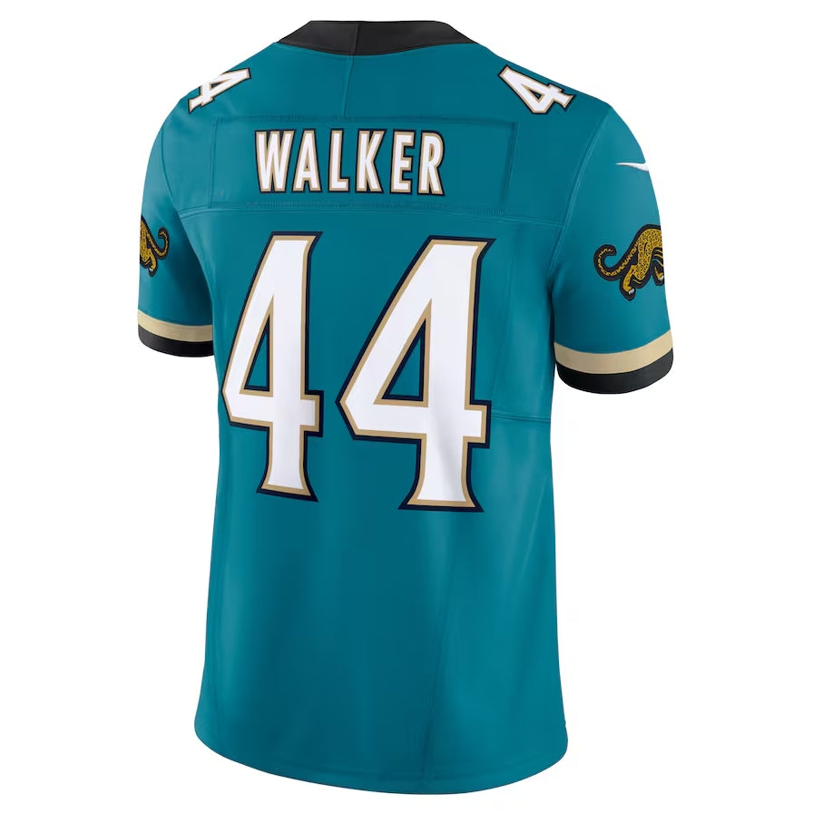 Custom #44 Teal Throwback JAX Football Shirt Top