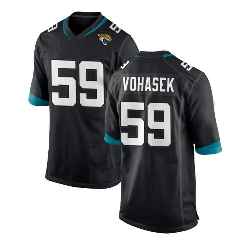 Custom #59 Black JAX Football Shirt Top