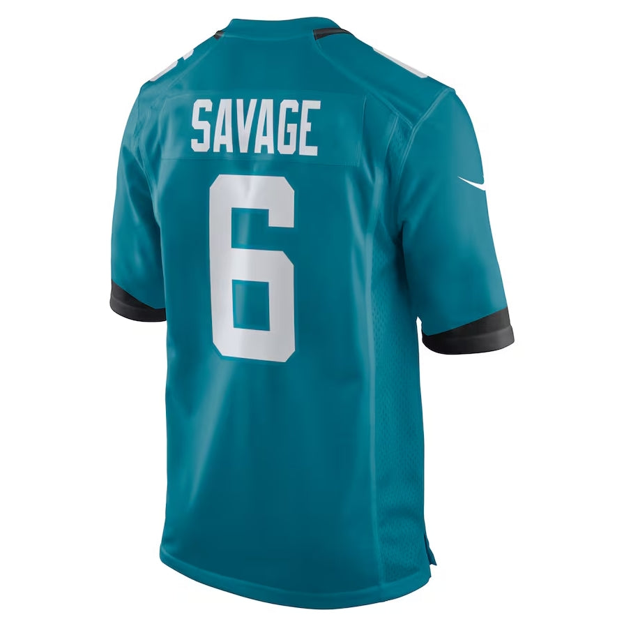 Custom #6 Teal JAX Football Shirt Top