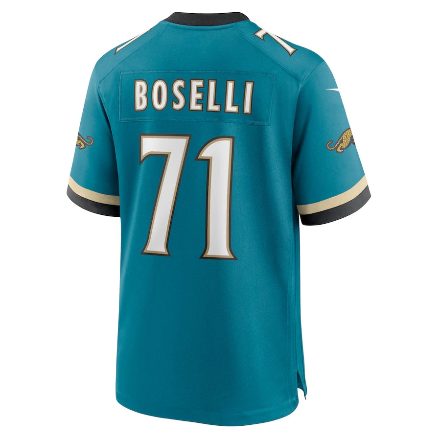 Custom #71 Teal Throwback JAX Football Shirt Top