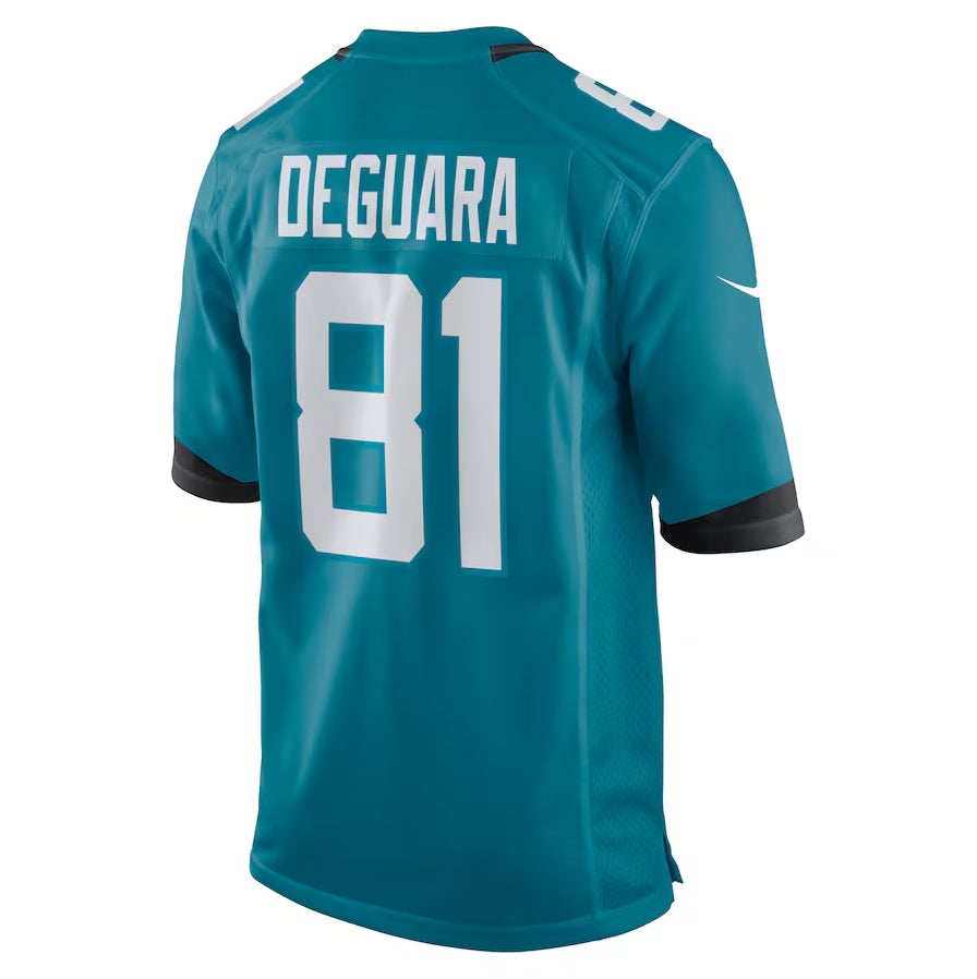 Custom #81 Teal JAX Football Shirt Top