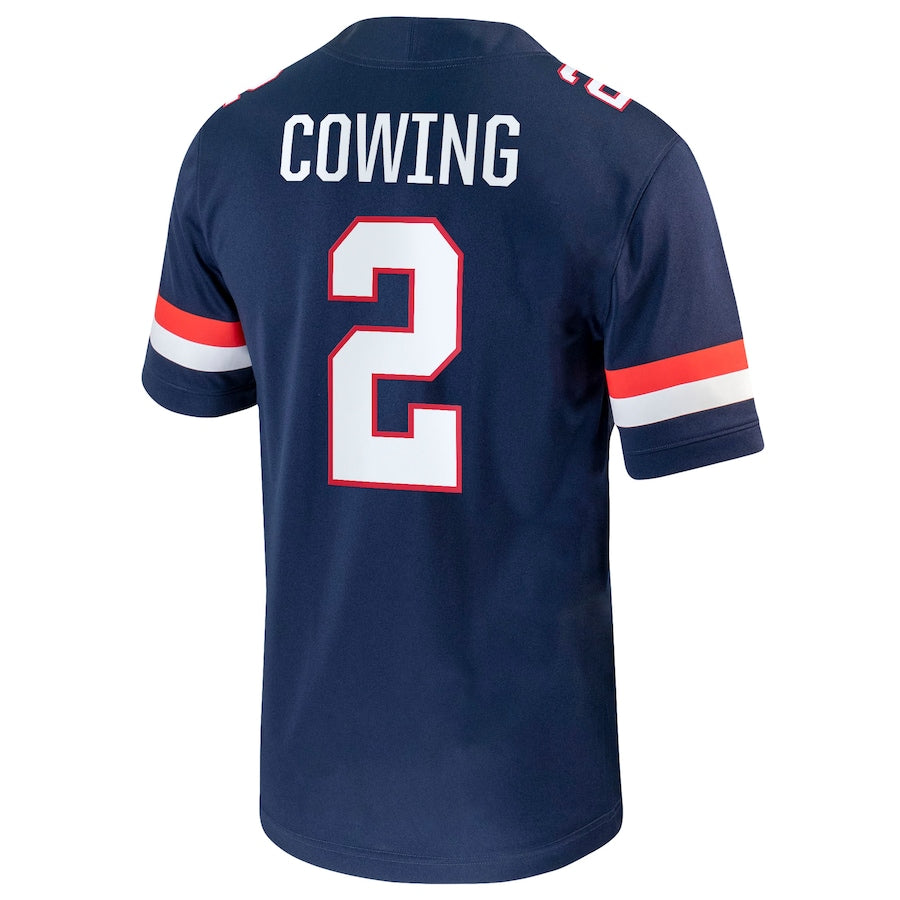 Custom #2 Navy Football Shirt Top