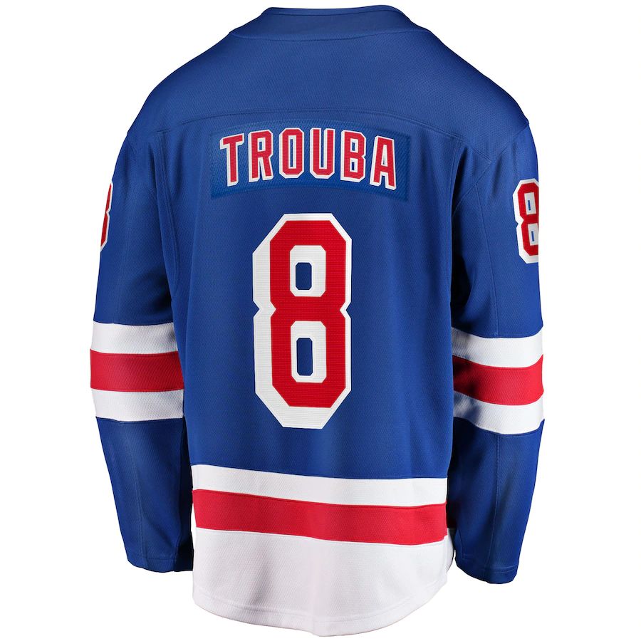 Custom #8 Blue Hockey Shirt Top