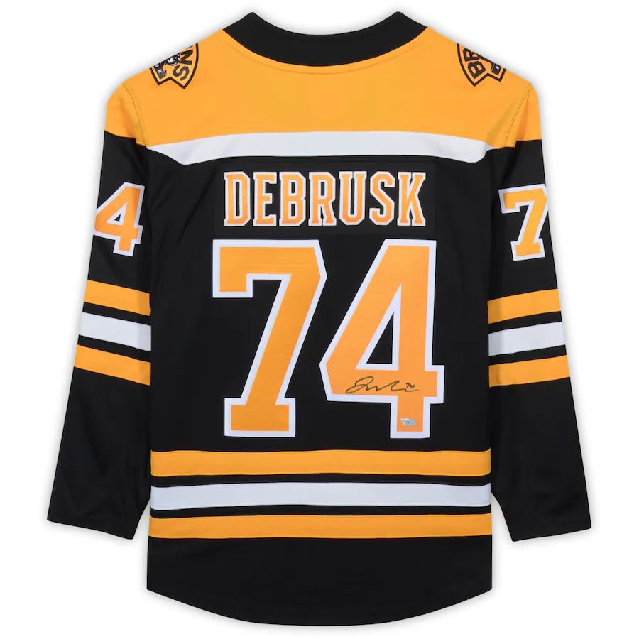 Custom #74 Black BOS Hockey Shirt Top