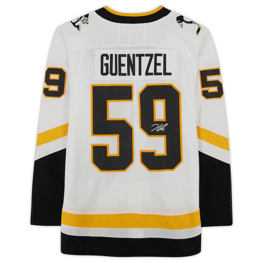 Custom #59 White 2020 Retro PIT Hockey Shirt Top