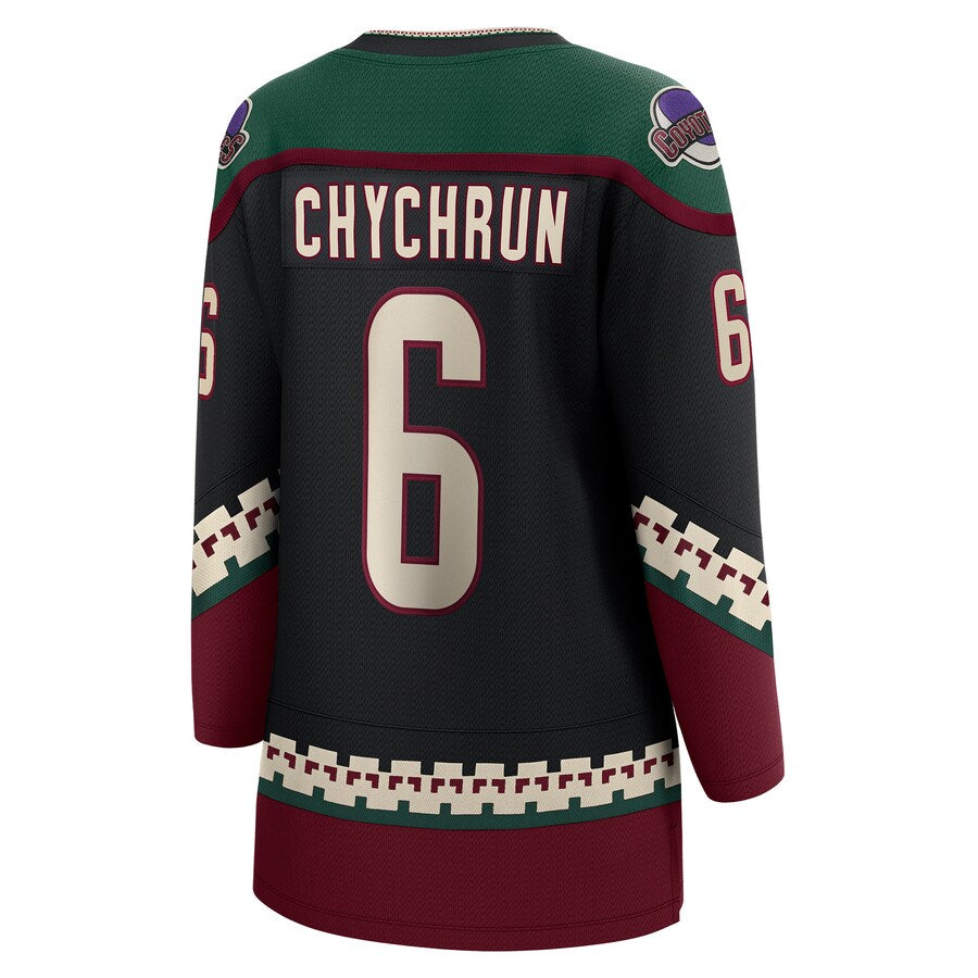 Custom #6 Black Hockey Shirt Top