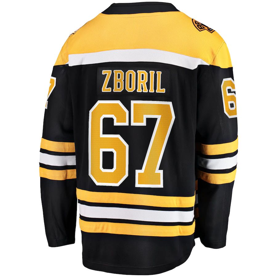 Custom #67 Black BOS Hockey Shirt Top