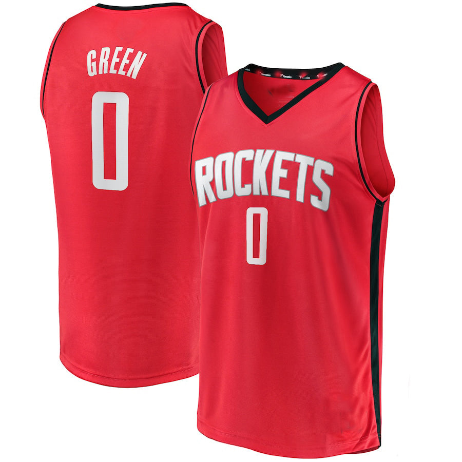 Custom #0 Red 2021 HOU Basketball Shirt Top