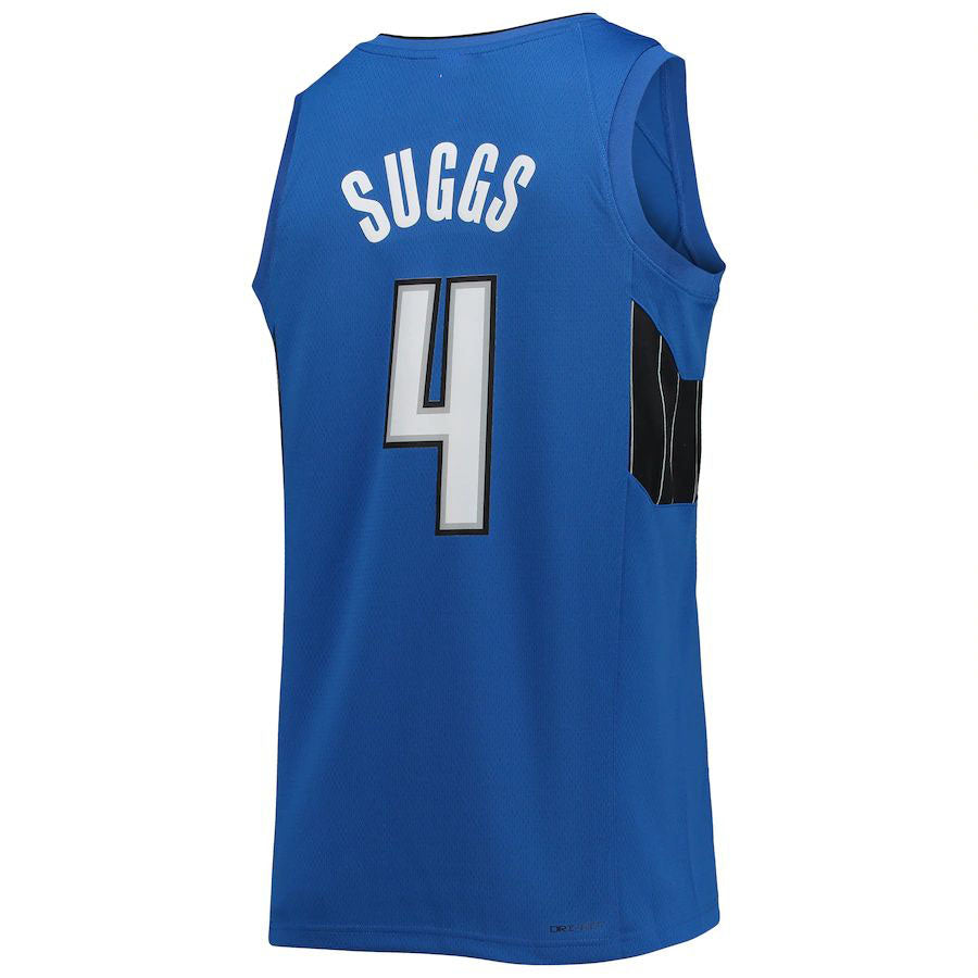 Custom #4 Blue 2021 ORL Basketball Shirt Top