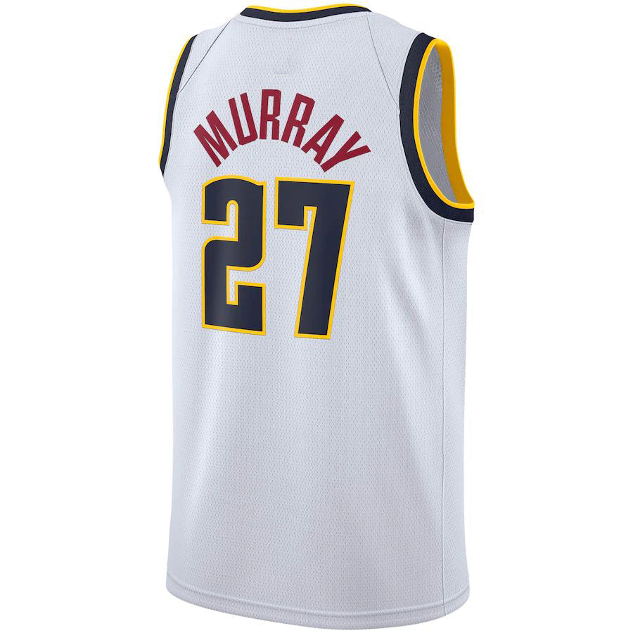 Custom #27 White 2020 DEN Basketball Shirt Top