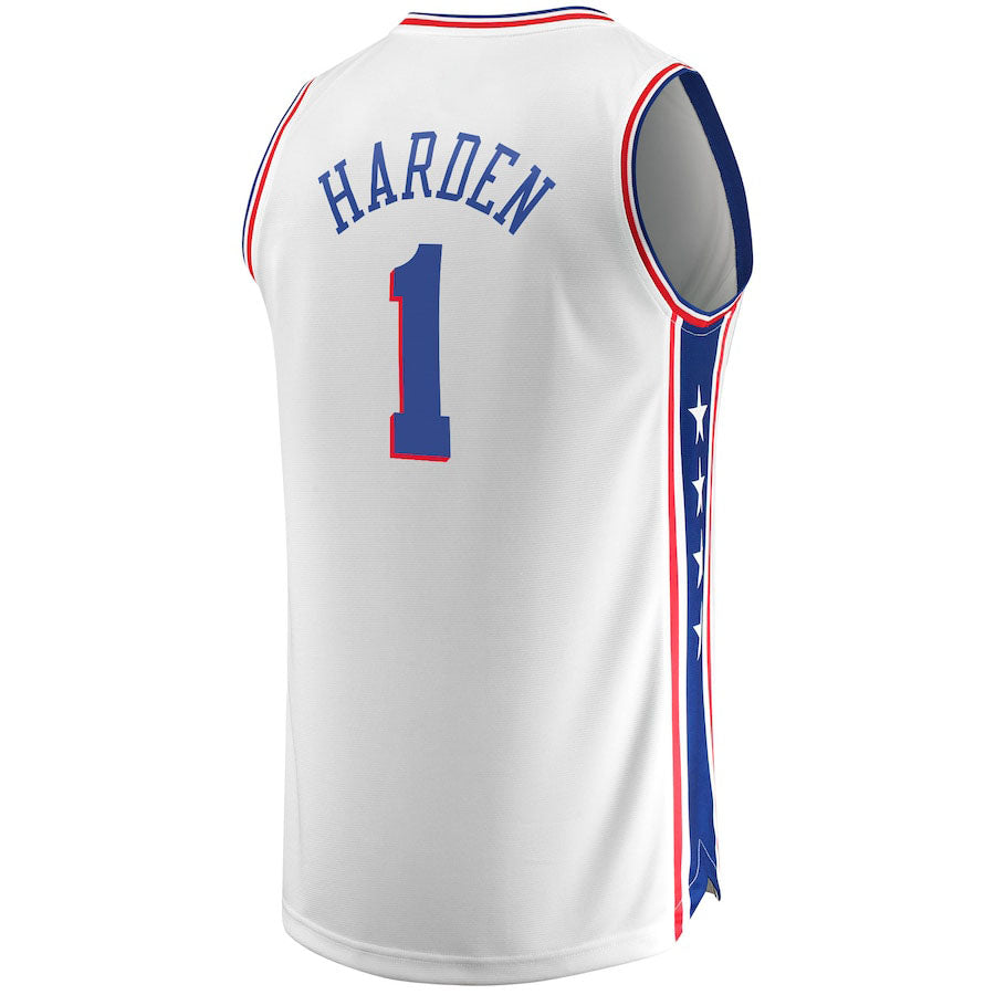 Custom #1 White PHI Basketball Shirt Top