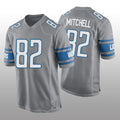 Custom #82 Silver DET Football Shirt Top