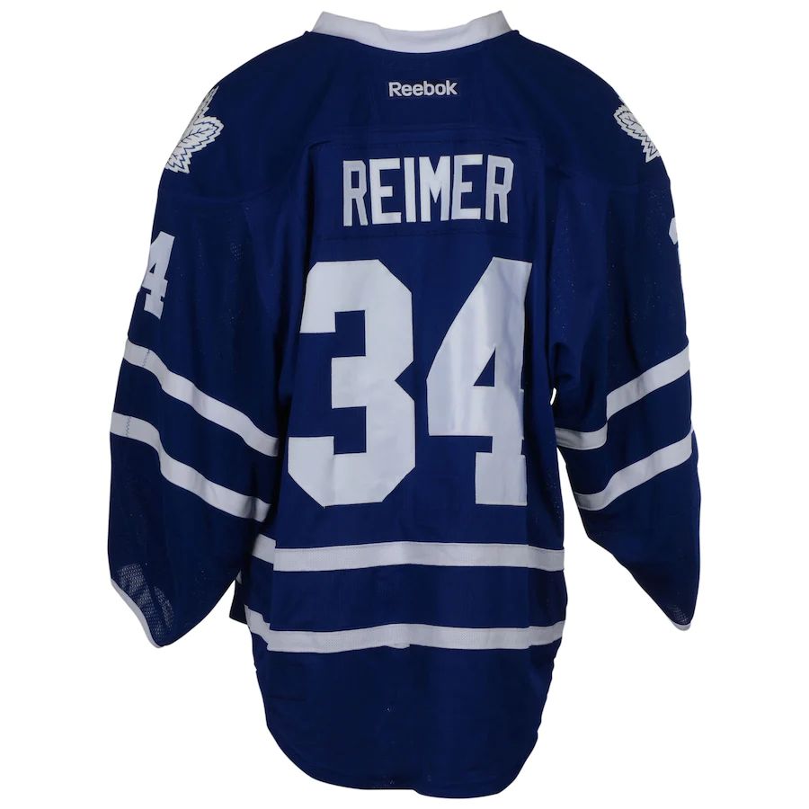 Custom #34 Blue 2015 TOR Hockey Shirt Top