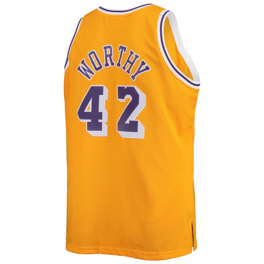 Custom #42 Gold LAL Basketball Shirt Top
