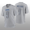 Custom #9 Gray DET Football Shirt Top