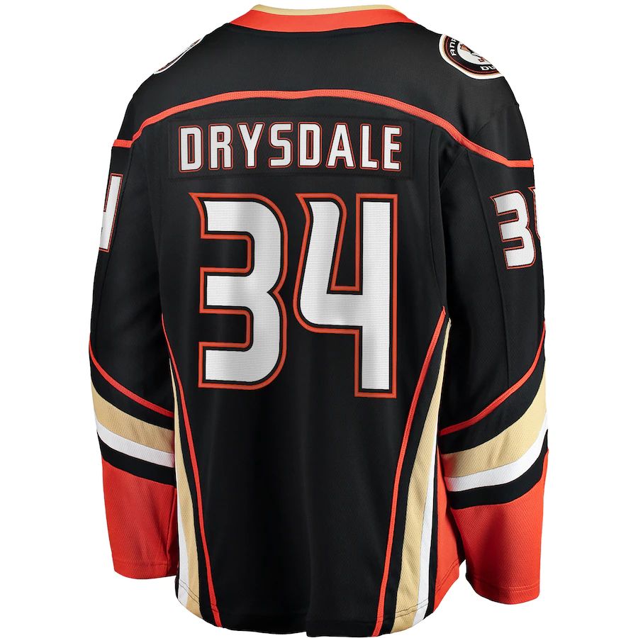 Custom #34 Black Hockey Shirt Top