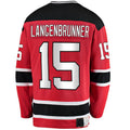 Custom #15 Red NJD Hockey Shirt Top