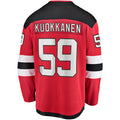 Custom #59 Red NJD Hockey Shirt Top