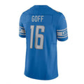 Custom #16 Blue DET Football Shirt Top