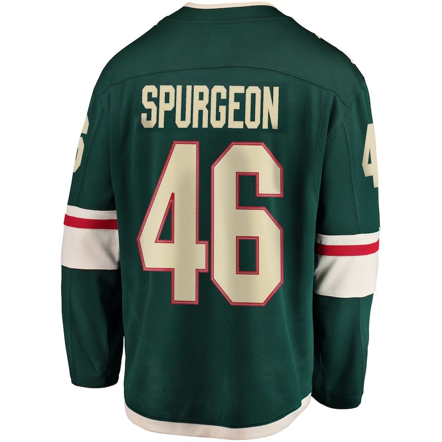 Custom #46 Green MIN Hockey Shirt Top