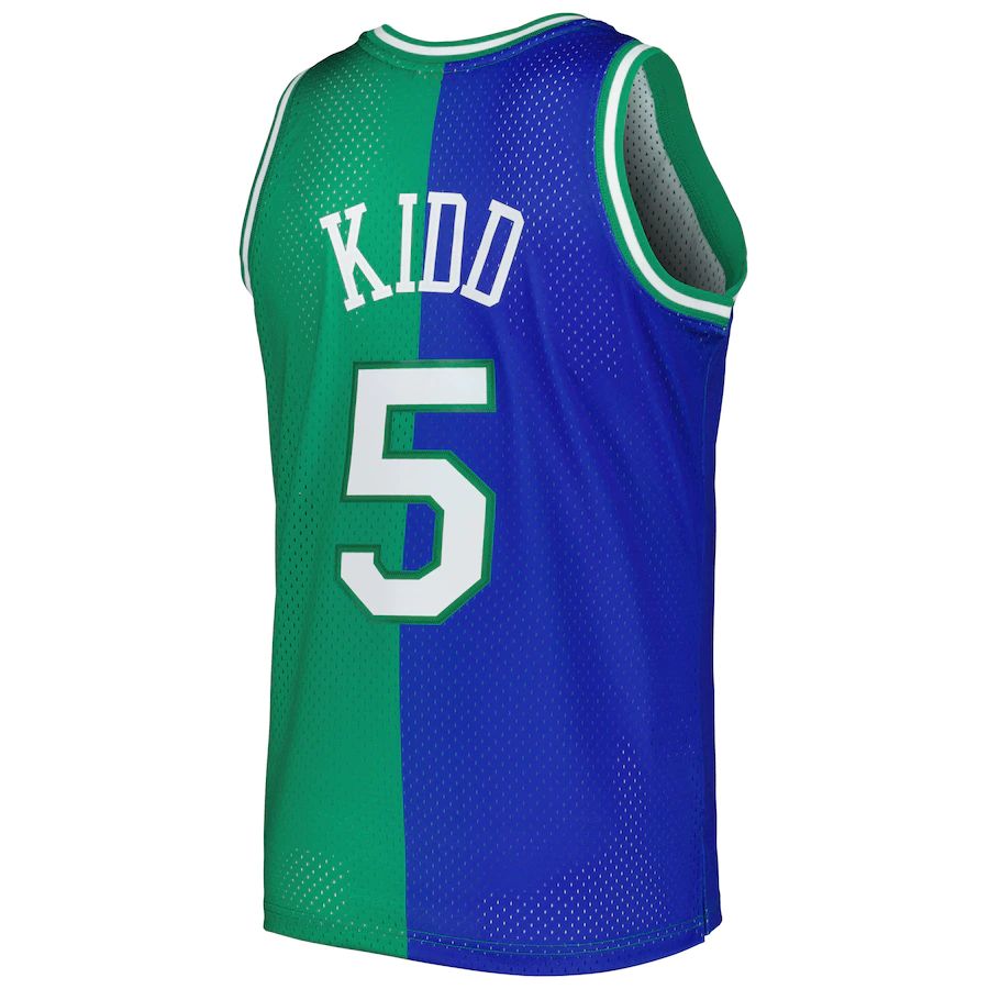 Custom #5 Blue 1994 DAL Basketball Shirt Top