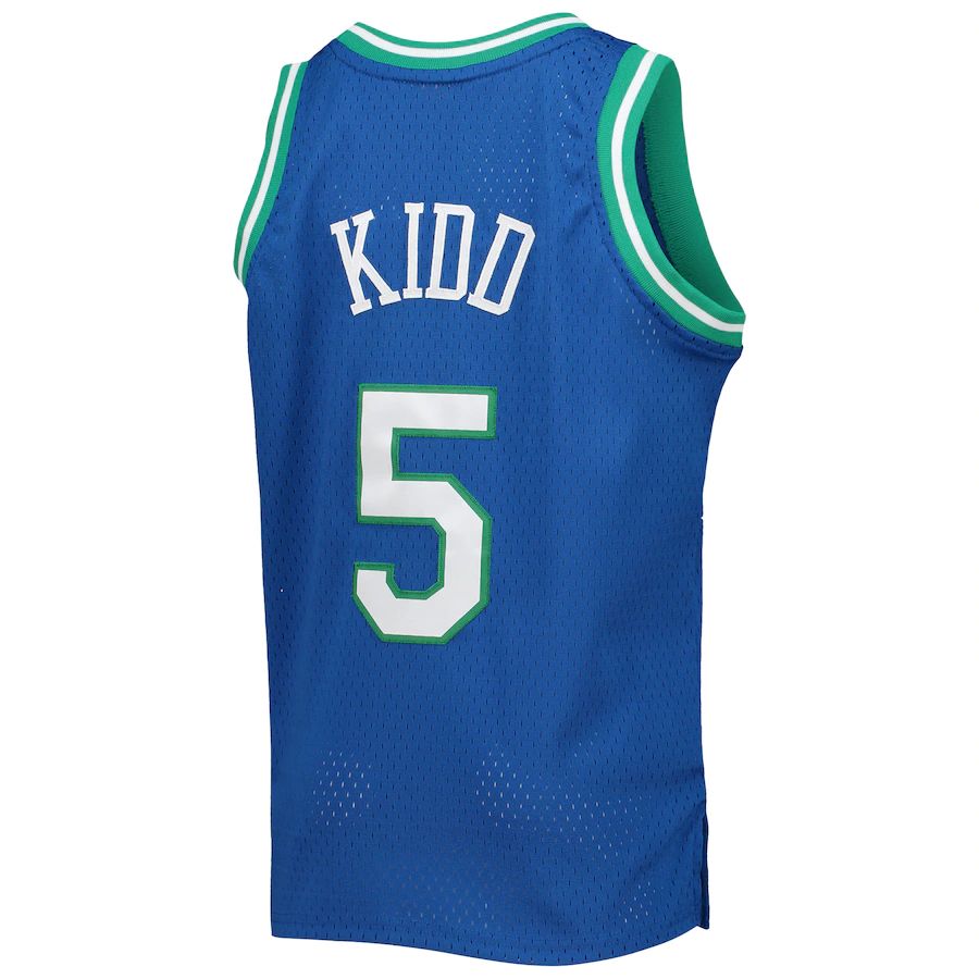 Custom #5 Blue 1994 DAL Basketball Shirt Top