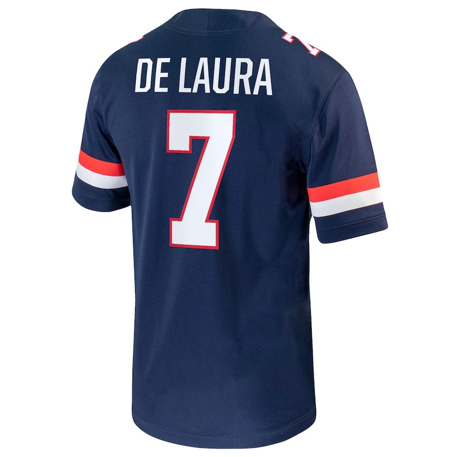 Custom #7 Navy Football Shirt Top
