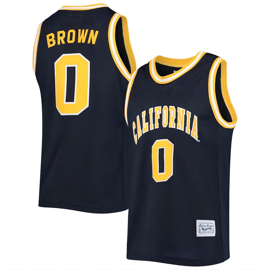 Custom #0 Navy Retro Basketball Shirt Top