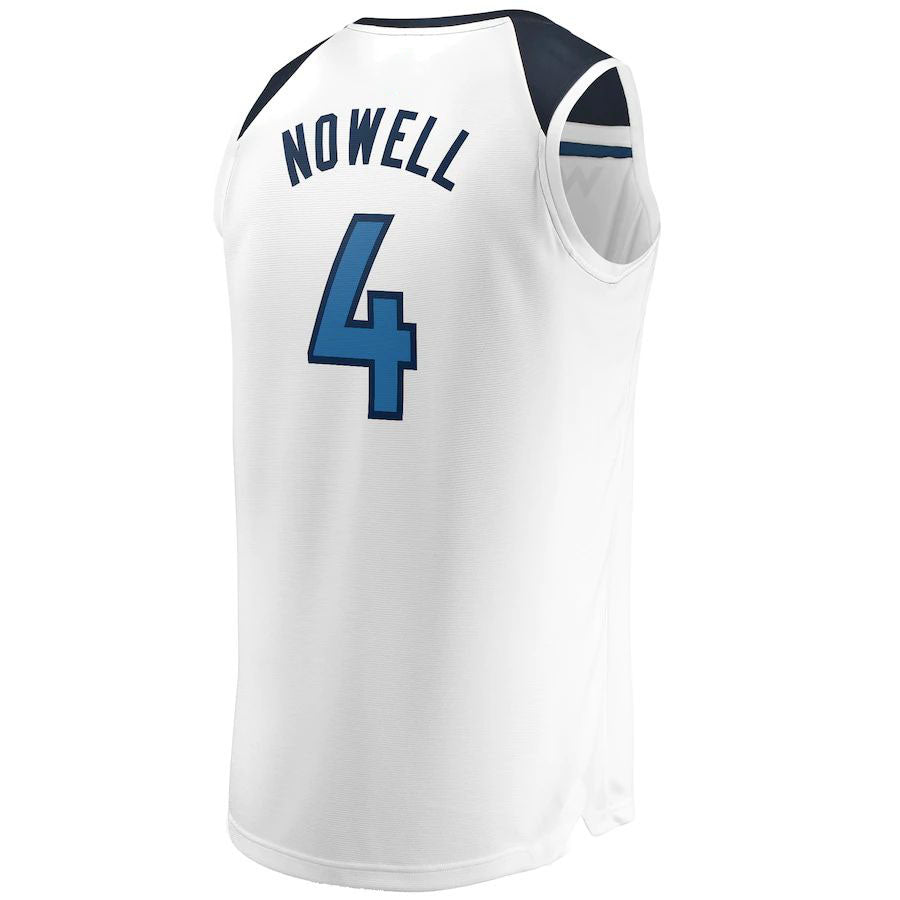 Custom #4 White MIN Basketball Shirt Top