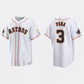 Custom #3 White 2023 HOU Baseball Shirt Top