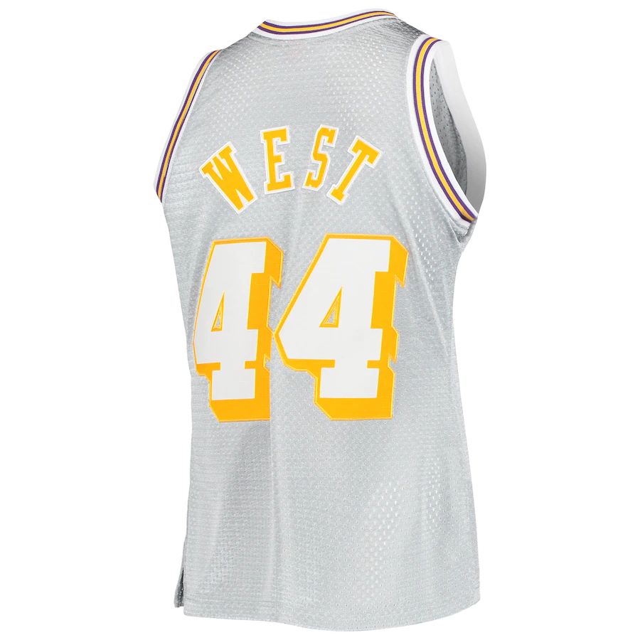 Custom #44 Silver 1971 LAL Basketball Shirt Top
