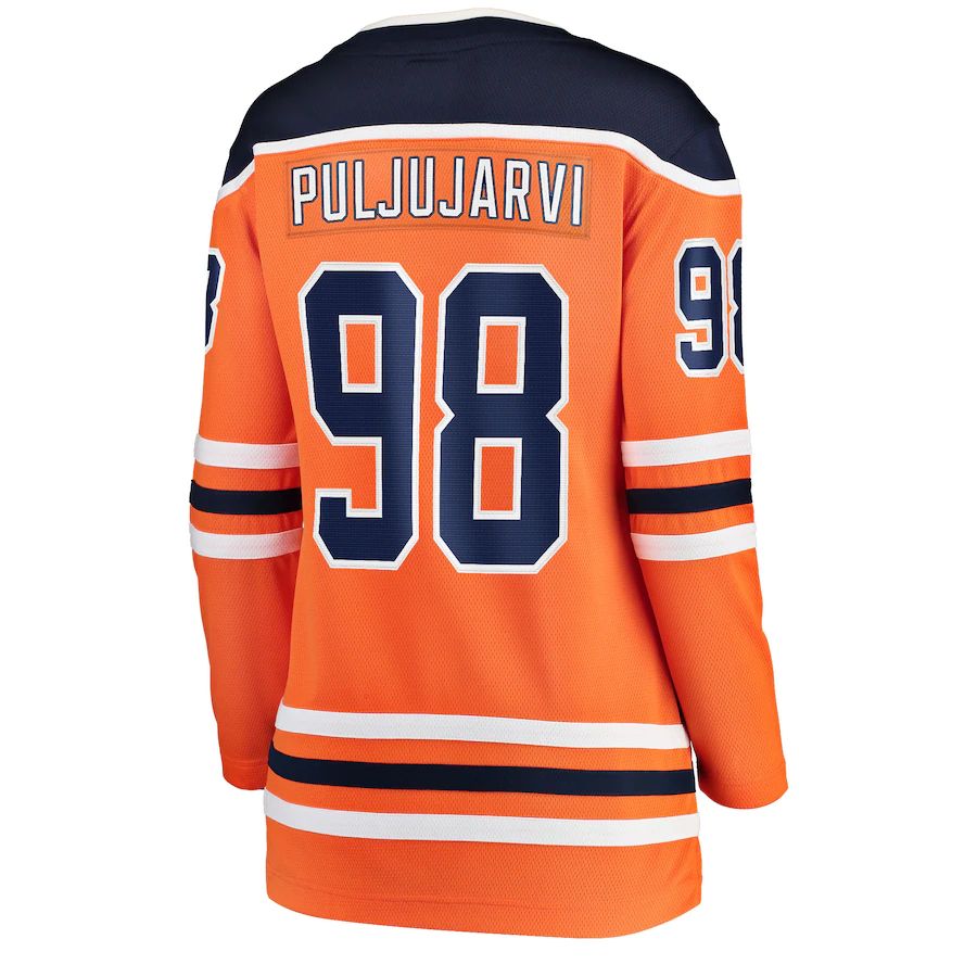 Custom #98 Orange EDM Hockey Shirt Top