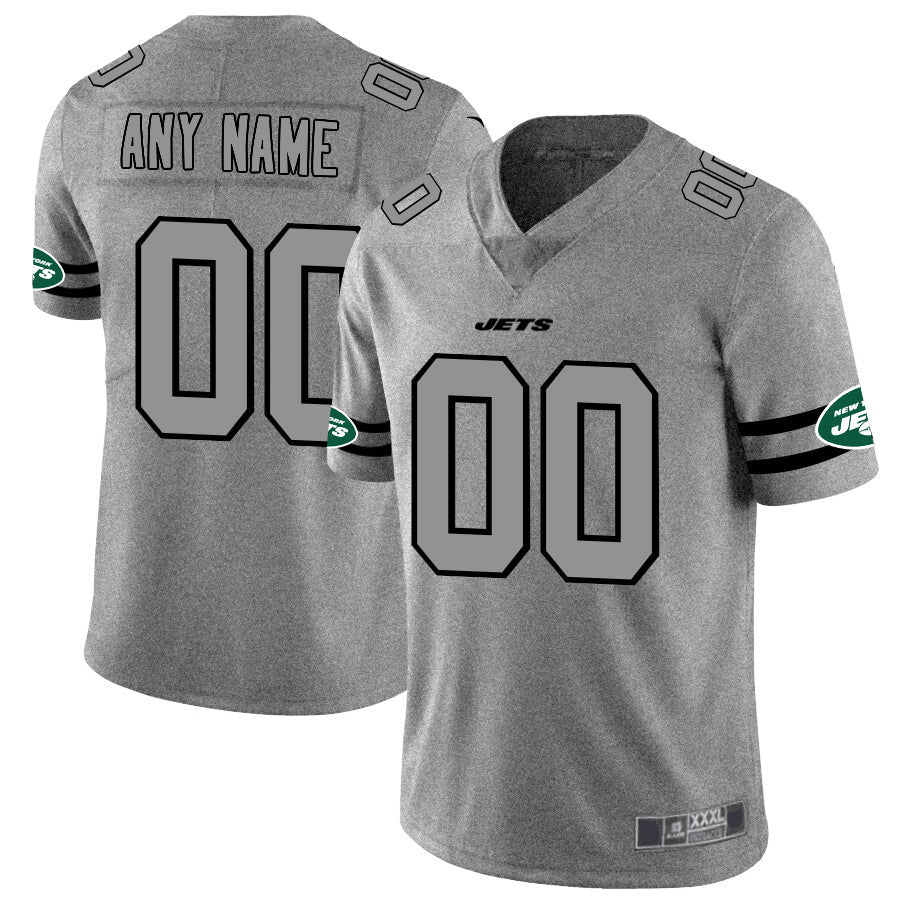 Custom Gray 2019 NYJ Football Shirt Top