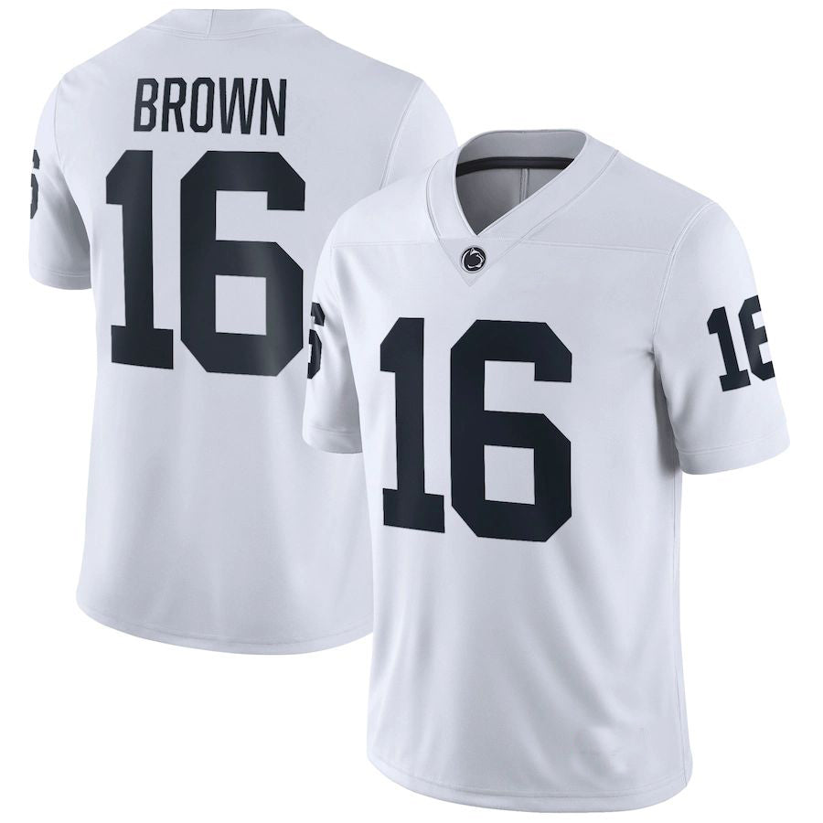 Custom #16 White DET Football Shirt Top