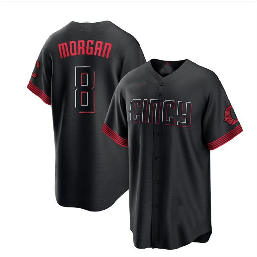 Custom #8 Black 2023 City Connect CIN Baseball Shirt Top