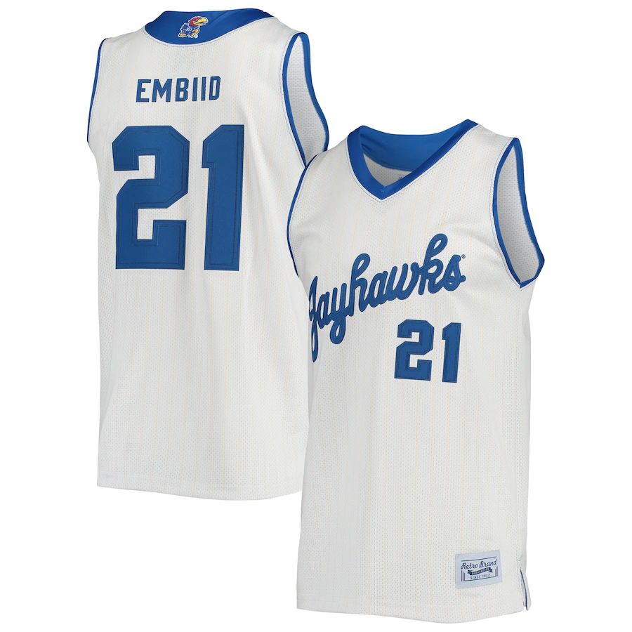 Custom #21 Cream Retro Basketball Shirt Top