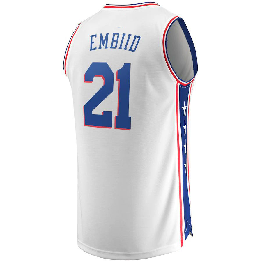 Custom #21 White PHI Basketball Shirt Top
