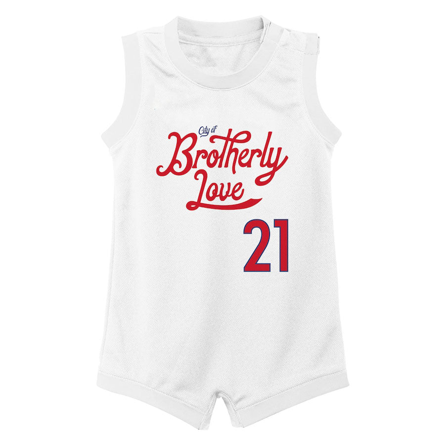 Custom #21 White 2022 PHI Basketball Shirt Top