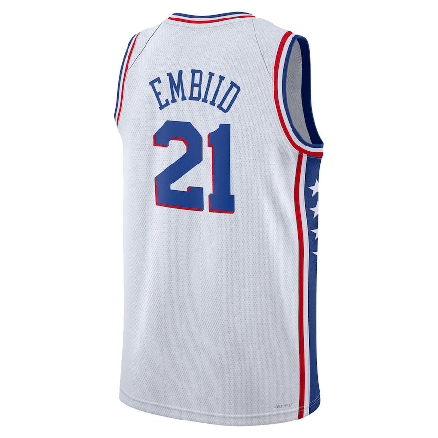 Custom #21 White 2022 PHI Basketball Shirt Top