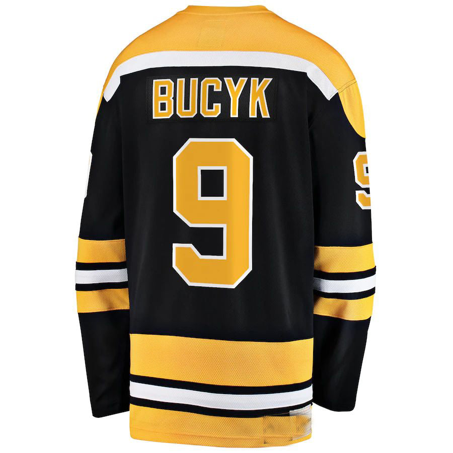 Custom #9 Black BOS Hockey Shirt Top
