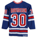 Custom #30 Blue Hockey Shirt Top