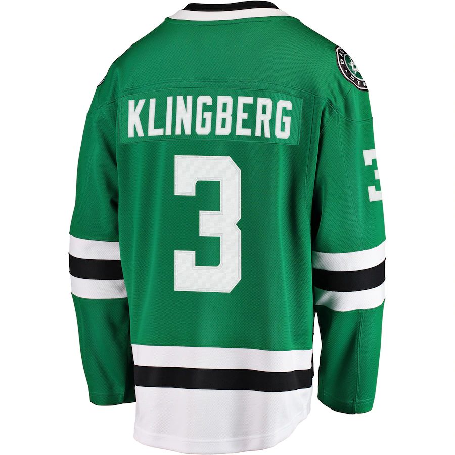 Custom #3 Green DAL Hockey Shirt Top