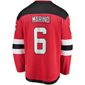 Custom #6 Red NJD Hockey Shirt Top