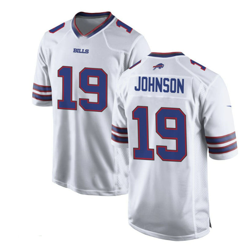 Custom #19 White BUF Football Shirt Top